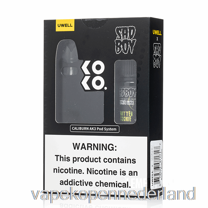 Elektronische Sigaret Vape Uwell X Dv Caliburn Ak3 Kit + 50mg Nic Salt [zwart] Sadboy - Boterkoekje